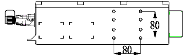 Detail of 80mm × 80mm flag mounting bracket for installation
