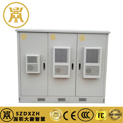 Integrated Outdoor Cabinet With Power System And Battery Storage Three Compartment Cabinet